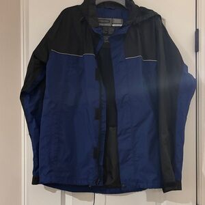 High Sierra Men's Blue and Black Raincoat